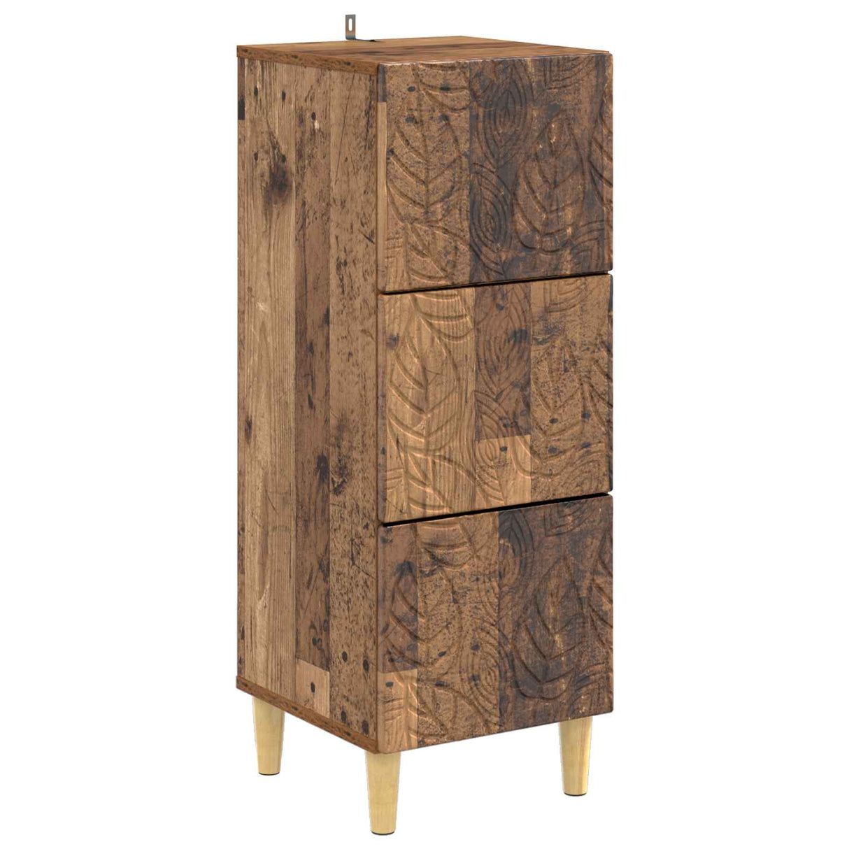 vidaXL Drawer Cabinet White 33 x 34.5 x 90 cm Engineered Wood