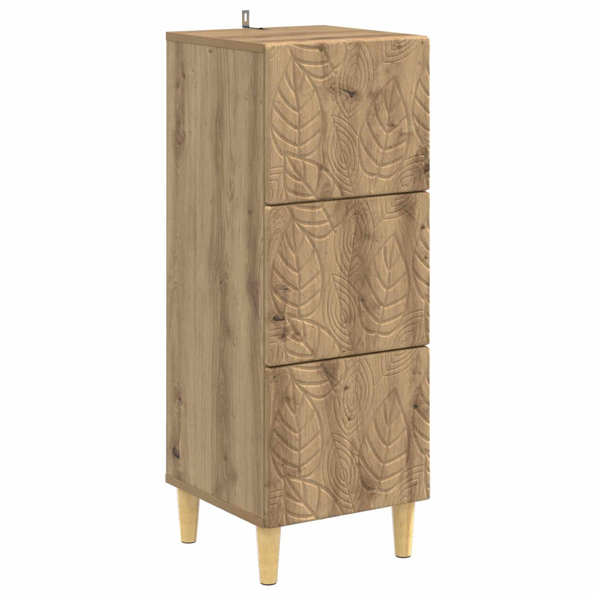 vidaXL Drawer Cabinet White 33 x 34.5 x 90 cm Engineered Wood