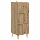 vidaXL Drawer Cabinet White 33 x 34.5 x 90 cm Engineered Wood