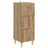 vidaXL Drawer Cabinet White 33 x 34.5 x 90 cm Engineered Wood