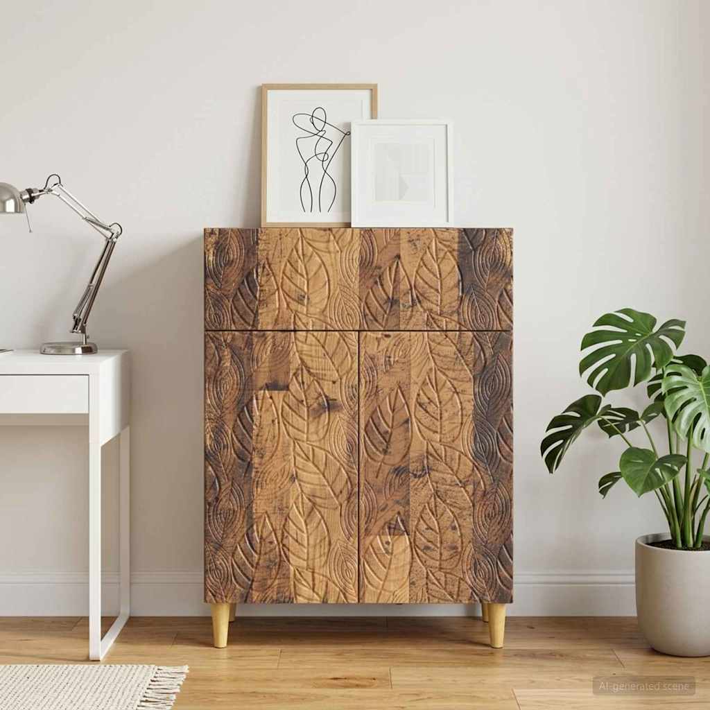 vidaXL Sideboard Black 66 x 34.5 x 90 cm Engineered Wood