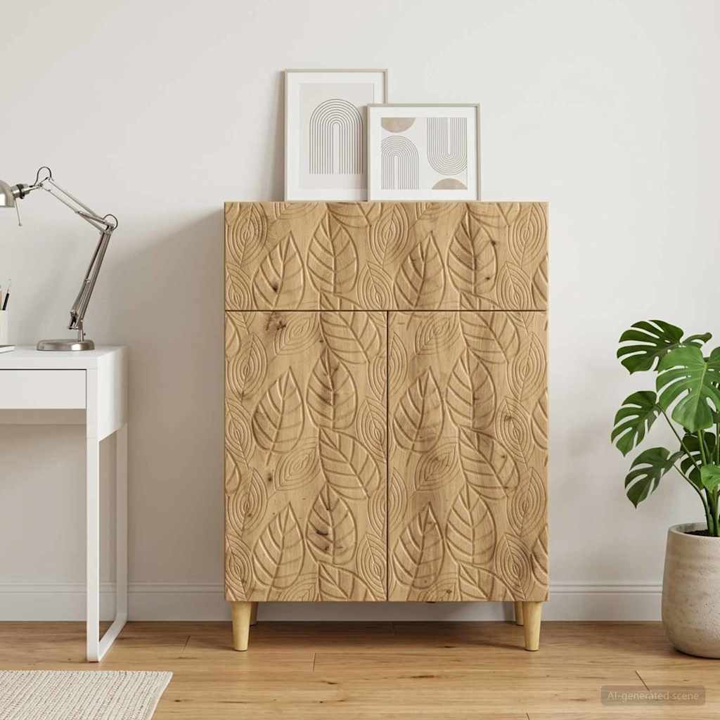 vidaXL Sideboard Black 66 x 34.5 x 90 cm Engineered Wood