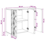 vidaXL Dressoir Zwart 89 x 34,5 x 80 cm Bewerkt hout