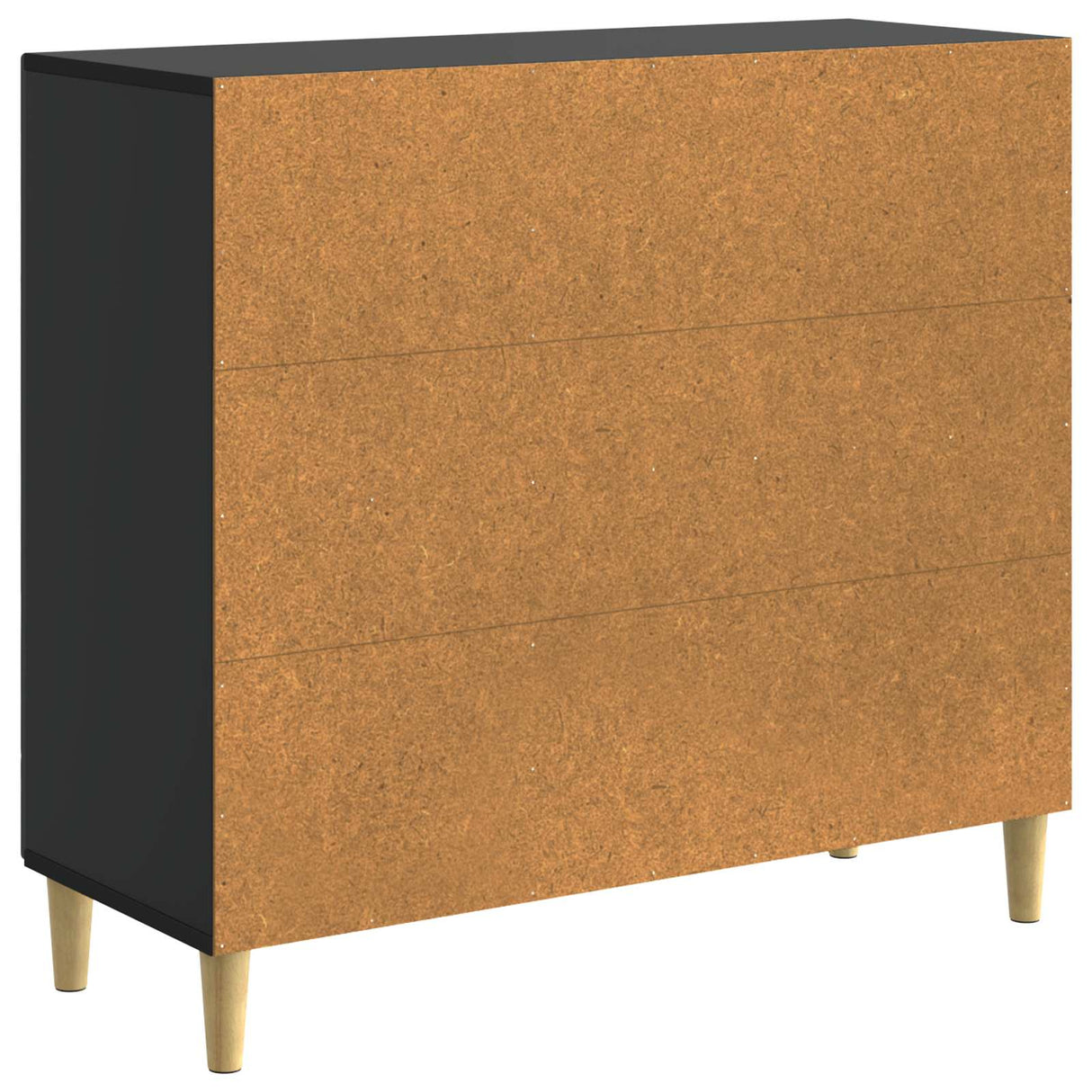 vidaXL Dressoir Zwart 89 x 34,5 x 80 cm Bewerkt hout