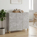 vidaXL Dressoir Zwart 89 x 34,5 x 80 cm Bewerkt hout