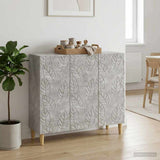 vidaXL Dressoir Zwart 89 x 34,5 x 80 cm Bewerkt hout