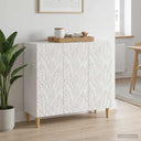 vidaXL Dressoir Zwart 89 x 34,5 x 80 cm Bewerkt hout