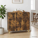 vidaXL Dressoir Zwart 89 x 34,5 x 80 cm Bewerkt hout