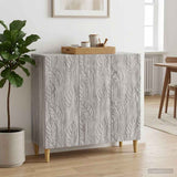 vidaXL Dressoir Zwart 89 x 34,5 x 80 cm Bewerkt hout