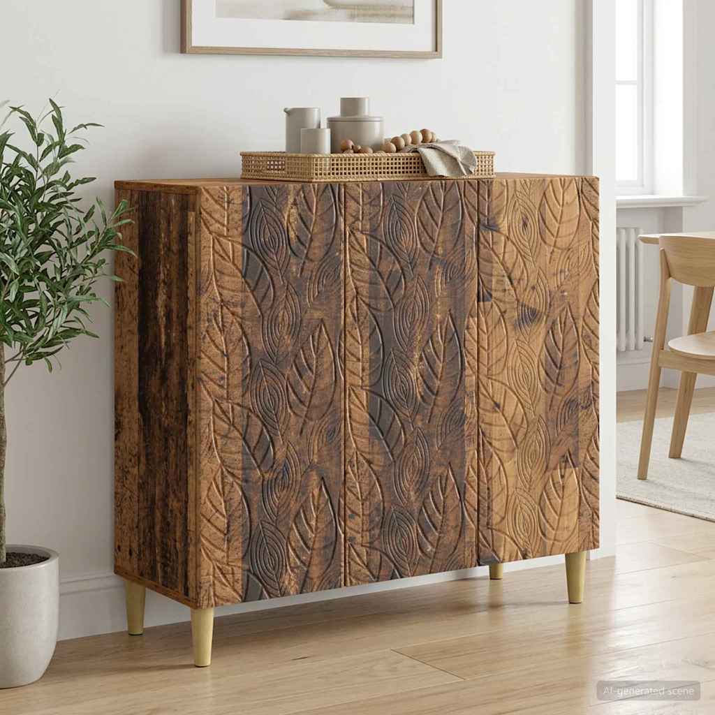 vidaXL Dressoir Zwart 89 x 34,5 x 80 cm Bewerkt hout
