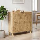 vidaXL Dressoir Zwart 89 x 34,5 x 80 cm Bewerkt hout