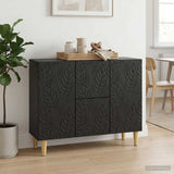 vidaXL Dressoir Zwart 89 x 34,5 x 60 cm Bewerkt hout
