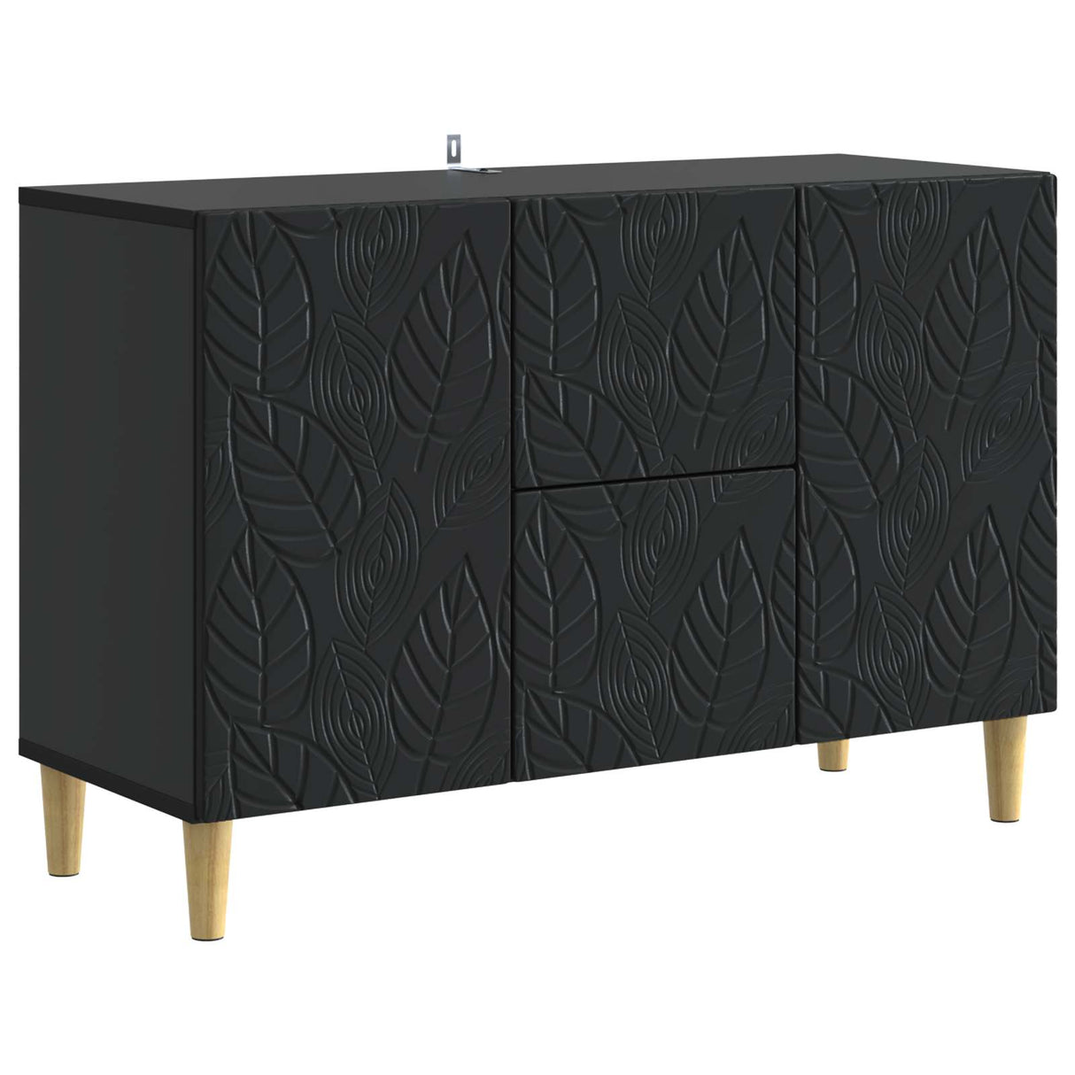 vidaXL Dressoir Zwart 89 x 34,5 x 60 cm Bewerkt hout
