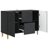 vidaXL Dressoir Zwart 89 x 34,5 x 60 cm Bewerkt hout