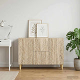 vidaXL Dressoir Zwart 89 x 34,5 x 60 cm Bewerkt hout