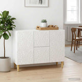 vidaXL Dressoir Zwart 89 x 34,5 x 60 cm Bewerkt hout