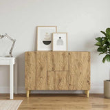 vidaXL Dressoir Zwart 89 x 34,5 x 60 cm Bewerkt hout