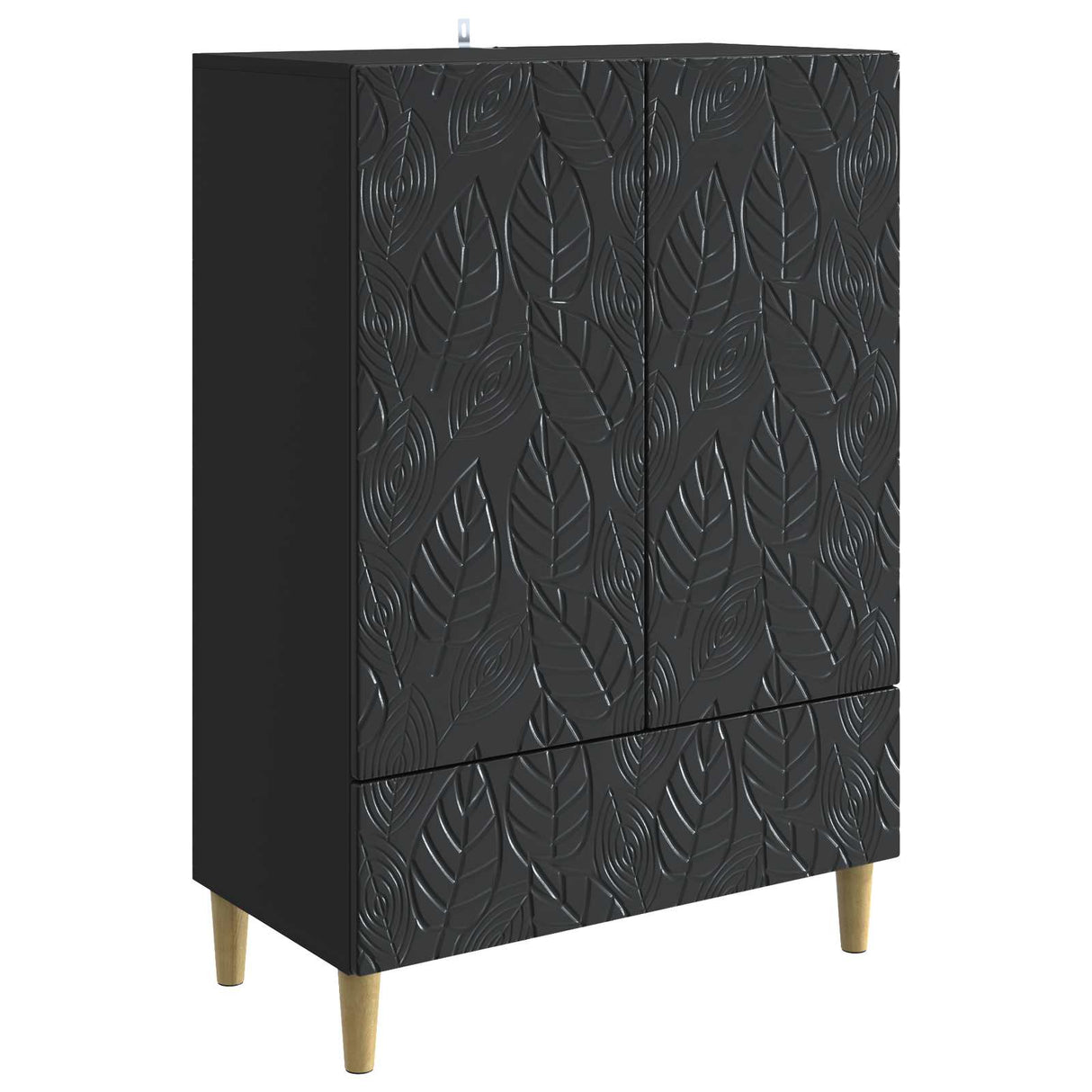 vidaXL Dressoir Zwart 66 x 34,5 x 95 cm Bewerkt hout
