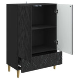 vidaXL Dressoir Zwart 66 x 34,5 x 95 cm Bewerkt hout