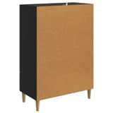 vidaXL Dressoir Zwart 66 x 34,5 x 95 cm Bewerkt hout