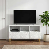 vidaXL TV Kast 102 x 34,5 x 50 cm Wit Bewerkt hout