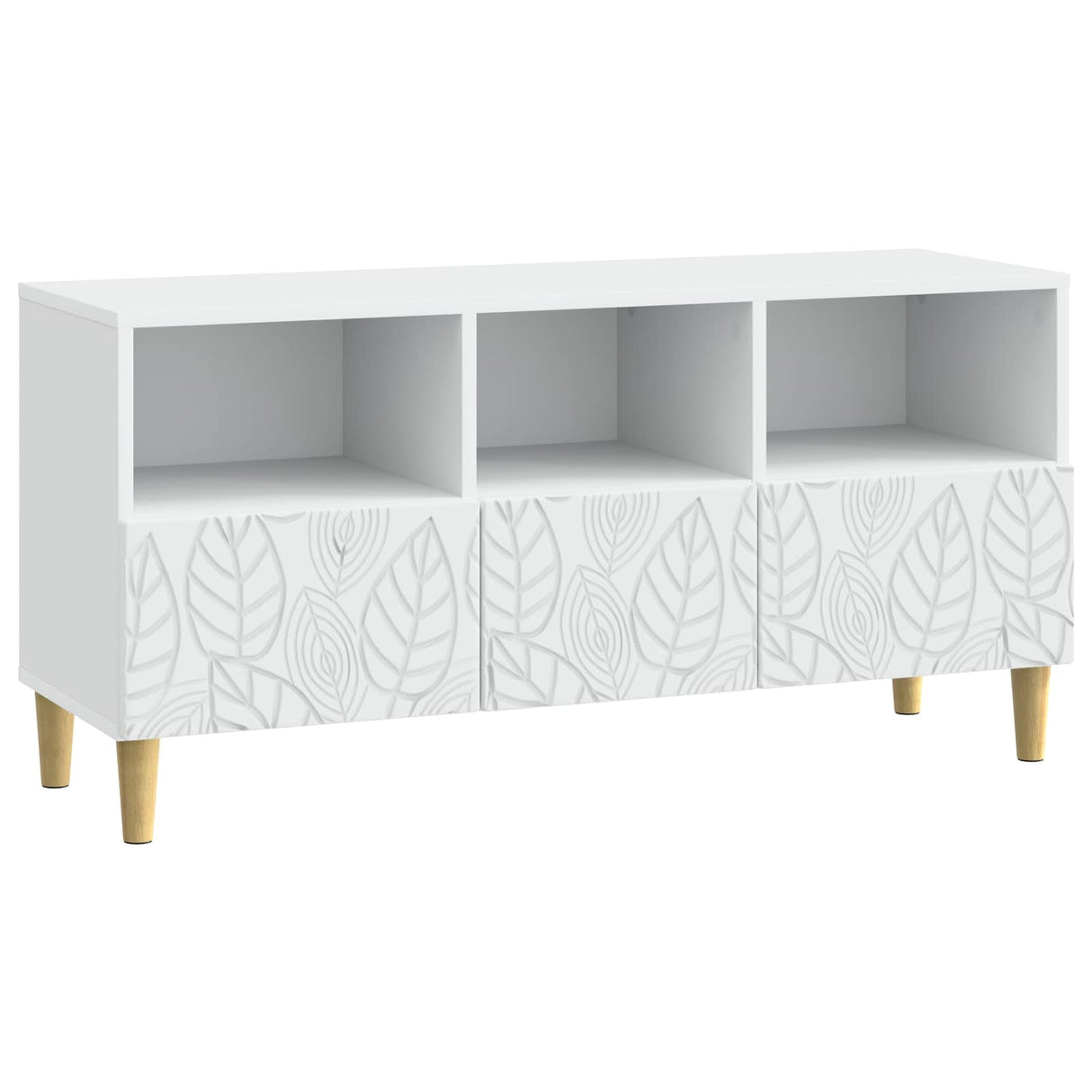 vidaXL TV Kast 102 x 34,5 x 50 cm Wit Bewerkt hout