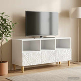 vidaXL TV Kast 102 x 34,5 x 50 cm Wit Bewerkt hout