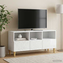 vidaXL TV Kast 102 x 34,5 x 50 cm Wit Bewerkt hout