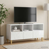 vidaXL TV Kast 102 x 34,5 x 50 cm Wit Bewerkt hout