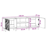 vidaXL TV Kast 150 x 31 x 50 cm Zwart Bewerkt hout
