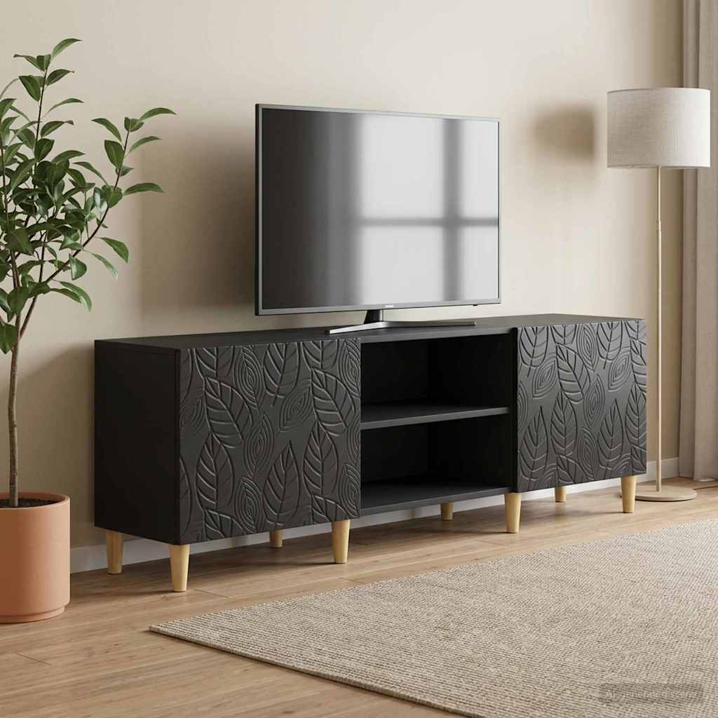 vidaXL TV Kast 150 x 31 x 50 cm Zwart Bewerkt hout