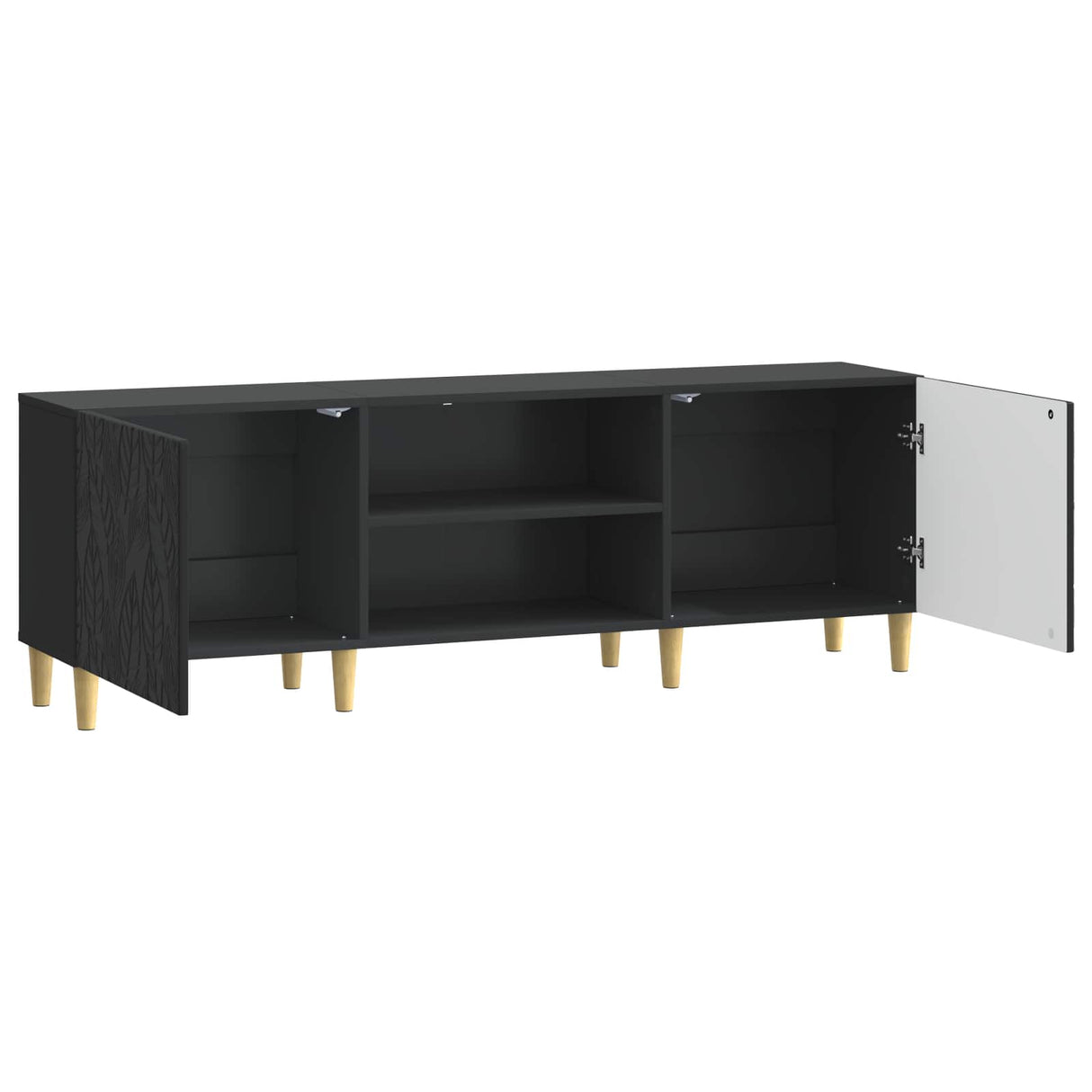 vidaXL TV Kast 150 x 31 x 50 cm Zwart Bewerkt hout