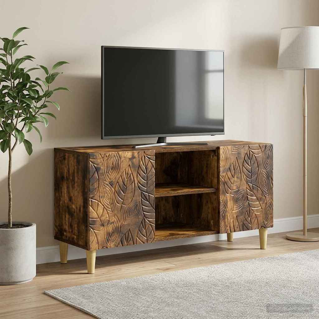 vidaXL TV Kast 102 x 34,5 x 50 cm Wit Bewerkt hout