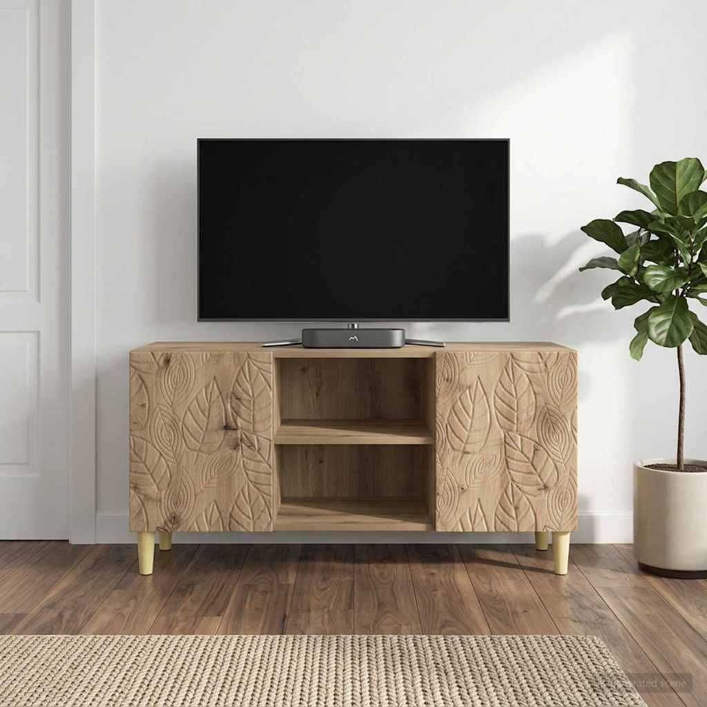vidaXL TV Kast 102 x 34,5 x 50 cm Wit Bewerkt hout