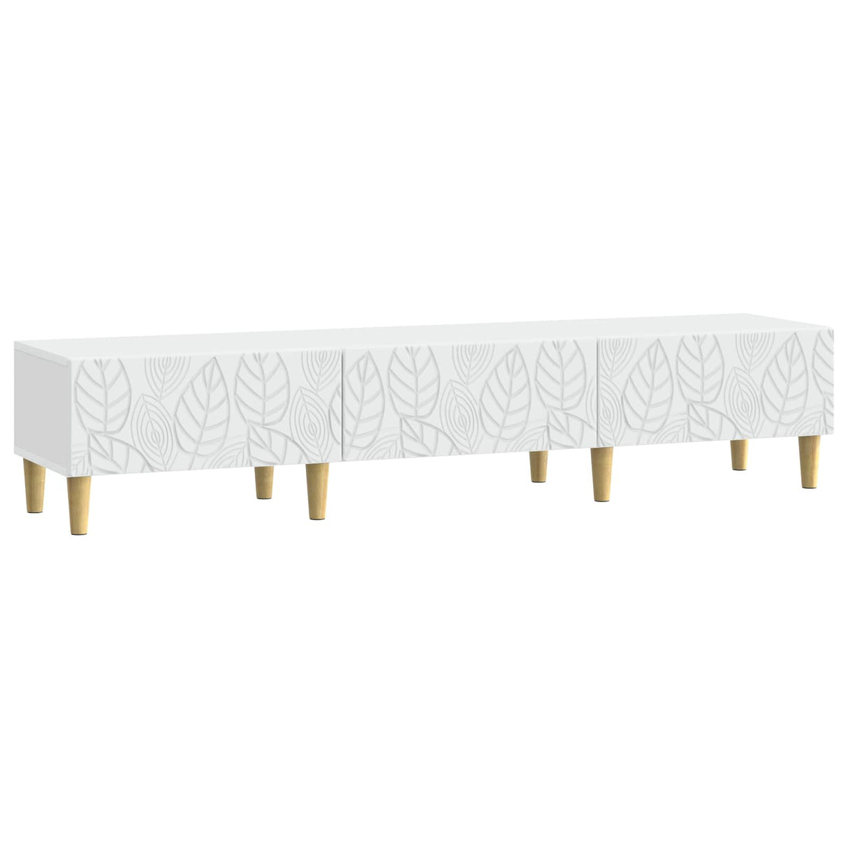 vidaXL TV Kast 147 x 34,5 x 30 cm Wit Bewerkt hout