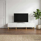 vidaXL TV Kast 147 x 34,5 x 30 cm Wit Bewerkt hout