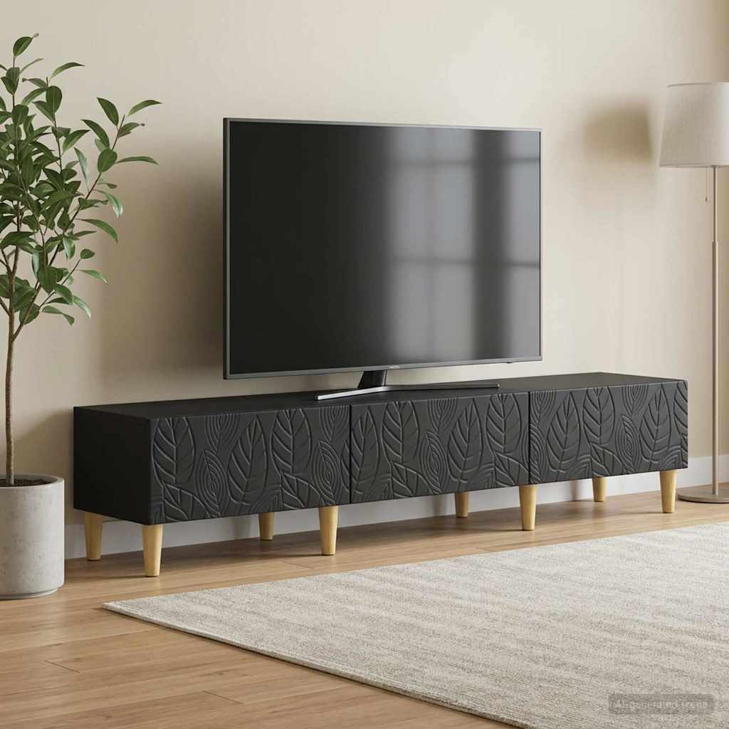 vidaXL TV Kast 147 x 34,5 x 30 cm Wit Bewerkt hout
