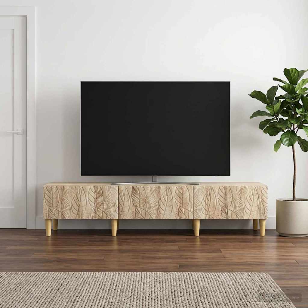 vidaXL TV Kast 147 x 34,5 x 30 cm Wit Bewerkt hout