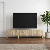 vidaXL TV Kast 147 x 34,5 x 30 cm Wit Bewerkt hout