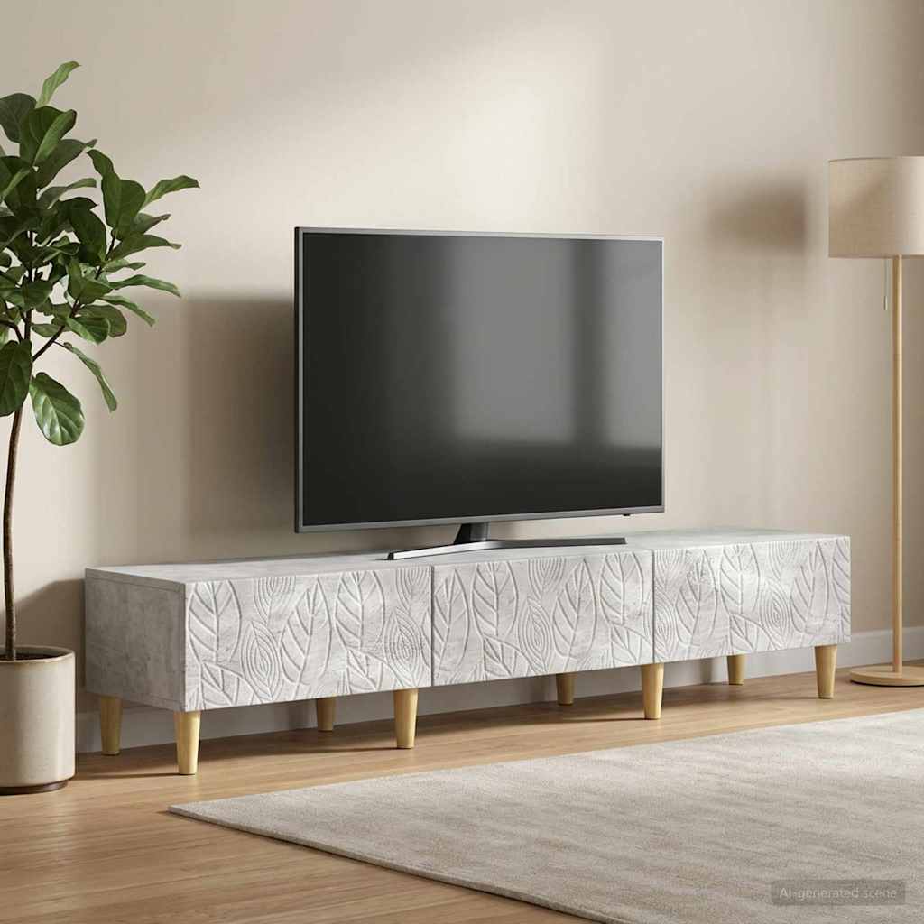 vidaXL TV Kast 147 x 34,5 x 30 cm Wit Bewerkt hout