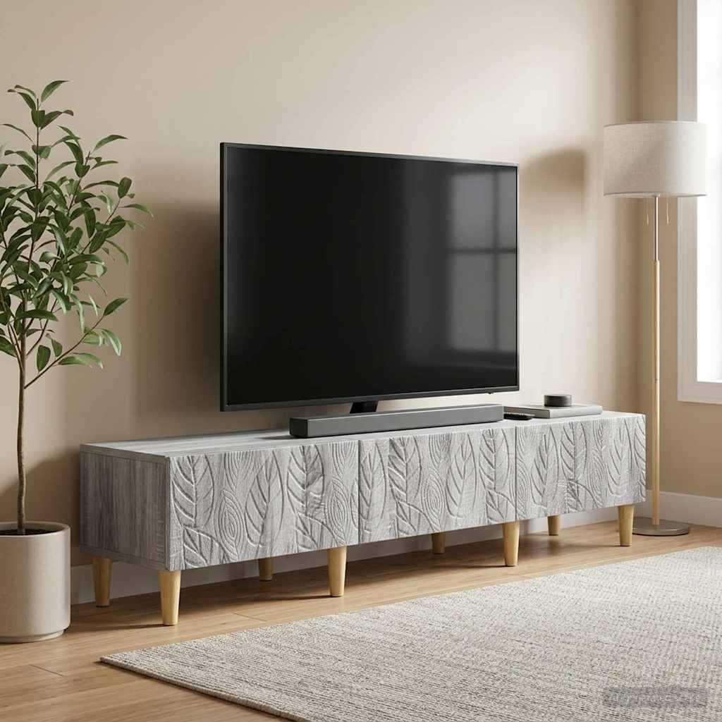 vidaXL TV Kast 147 x 34,5 x 30 cm Wit Bewerkt hout