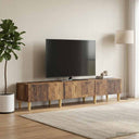vidaXL TV Kast 147 x 34,5 x 30 cm Wit Bewerkt hout