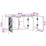 vidaXL TV Kast 99 x 34,5 x 50 cm Wit Bewerkt hout