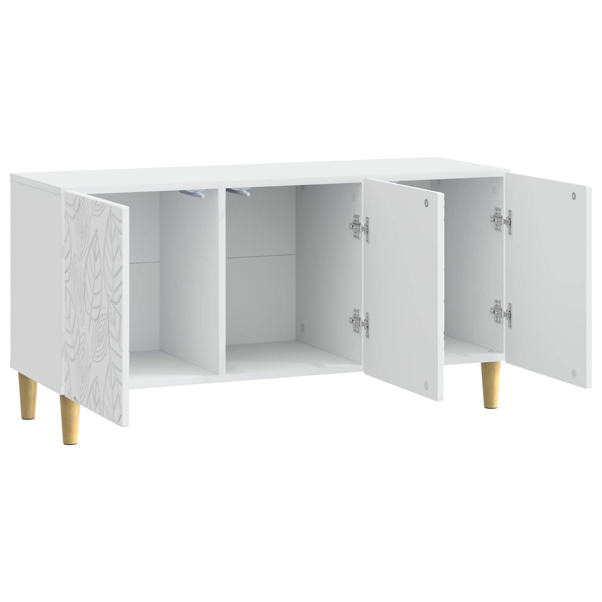 vidaXL TV Kast 99 x 34,5 x 50 cm Wit Bewerkt hout