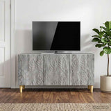 vidaXL TV Kast 99 x 34,5 x 50 cm Wit Bewerkt hout