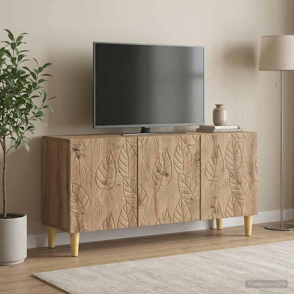 vidaXL TV Kast 99 x 34,5 x 50 cm Wit Bewerkt hout