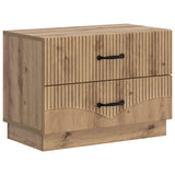 vidaXL Nachtkastje met lade Zwart 62 x 34,5 x 44,5 cm Bewerkt hout