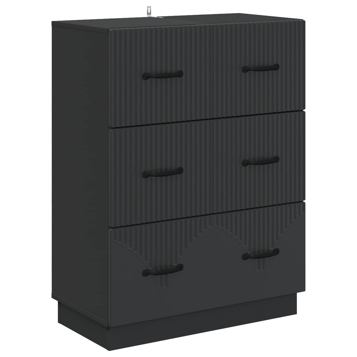 vidaXL Ladekast Zwart 66 x 34,5 x 87 cm Bewerkt hout
