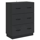 vidaXL Ladekast Zwart 66 x 34,5 x 87 cm Bewerkt hout