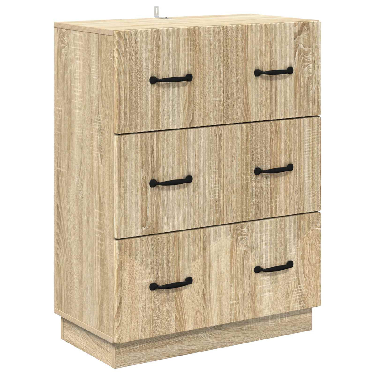vidaXL Ladekast Zwart 66 x 34,5 x 87 cm Bewerkt hout